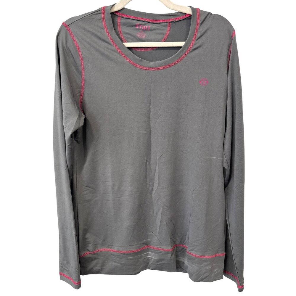 Cruel Fast & Fearless Long Sleeve Shirt Sz XL Crewneck Gray Pink Outdoor Active